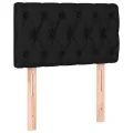 Tête de lit à LED Noir 80x7x78/88 cm Tissu