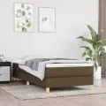 cadre de lit Marron foncé 80x200 cm Tissu