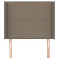 Tête de lit avec oreilles Taupe 93x16x118/128 cm Tissu