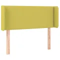 Tête de lit avec oreilles Vert 83x16x78/88 cm Tissu