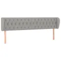 Tête de lit avec oreilles Gris clair 183x23x78/88 cm Tissu