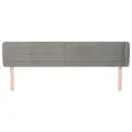 Tête de lit avec oreilles Gris clair 183x23x78/88 cm Velours