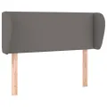 Tête de lit avec oreilles Gris 83x23x78/88 cm Similicuir