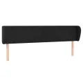 Tête de lit avec oreilles Noir 163x23x78/88 cm Similicuir