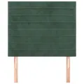 Têtes de lit 2 pcs Vert foncé 100x5x78/88 cm Velours