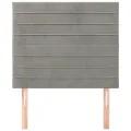 Têtes de lit 2 pcs Gris clair 90x5x78/88 cm Velours
