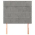 Têtes de lit 2 pcs Gris clair 90x5x78/88 cm Velours