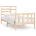 Cadre de lit Bois de pin solide 90x200 cm