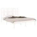 Cadre de lit Blanc Bois de pin massif 120x200 cm
