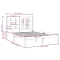 Cadre de lit Blanc Bois massif 120x200 cm