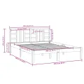 Cadre de lit Blanc Bois massif 200x200 cm