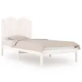 Cadre de lit Blanc Bois de pin massif 100x200 cm