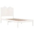 Cadre de lit Blanc Bois de pin massif 100x200 cm