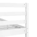 Cadre de lit Blanc Bois massif 75x190 cm Petit simple