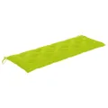Banc Batavia avec coussin vert brillant 150 cm Bois teck massif