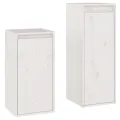 Meubles TV 2 pcs Blanc Bois massif de pin