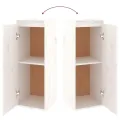 Meubles TV 2 pcs Blanc Bois massif de pin