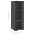 Ensemble de meuble TV 2 pcs Gris brillant Aggloméré