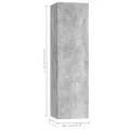 Ensemble de meuble TV 3 pcs Gris béton Aggloméré