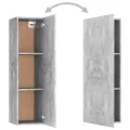 Ensemble de meubles TV 3 pcs Gris béton Aggloméré