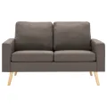Ensemble de canapés 2 pcs Tissu Taupe