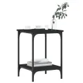 Table basse noir 40x40x55 cm bois d'ingénierie