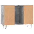 Armoire salle de bain gris béton 80x33x60cm bois d'ingénierie