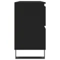 Armoire de salle de bain noir 80x33x60 cm bois d'ingénierie