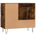 Armoire de bain chêne fumé 65x33x60 cm bois d'ingénierie