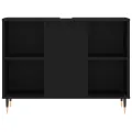 Armoire de salle de bain noir 80x33x60 cm bois d'ingénierie