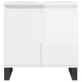 Armoire de bain blanc brillant 58x33x60 cm bois d'ingénierie