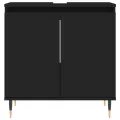 Armoire de salle de bain noir 58x33x60 cm bois d'ingénierie