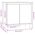 Armoire de salle de bain noir 58x33x60 cm bois d'ingénierie