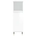 Armoire de salle de bain blanc brillant 30x30x100 cm