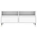 Meuble TV blanc 100x34,5x44,5 cm bois d'ingénierie