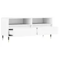 Meuble TV blanc 100x34,5x44,5 cm bois d'ingénierie