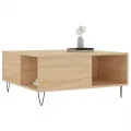 Table basse chêne sonoma 80x80x36,5 cm bois d'ingénierie