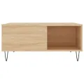 Table basse chêne sonoma 80x80x36,5 cm bois d'ingénierie