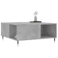 Table basse gris béton 80x80x36,5 cm bois d'ingénierie