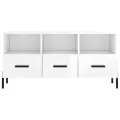 Meuble TV Blanc brillant 102x36x50 cm Bois d'ingénierie