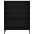 Armoire à étagères noir 69,5x32,5x90 cm bois d'ingénierie