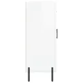 Buffet Blanc brillant 69,5x34x90 cm Bois d'ingénierie