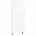 Buffet Blanc brillant 69,5x34x90 cm Bois d'ingénierie
