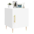 Tables de chevet 2 pcs blanc 40x40x50 cm bois d’ingénierie