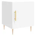 Tables de chevet 2 pcs blanc 40x40x50 cm bois d’ingénierie
