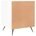 Table de chevet blanc brillant 40x40x50 cm bois d’ingénierie