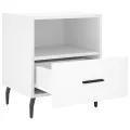 Tables de chevet 2 pcs blanc 40x35x47,5 cm bois d’ingénierie