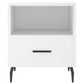 Tables de chevet 2 pcs blanc 40x35x47,5 cm bois d’ingénierie