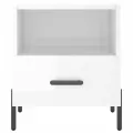 Tables de chevet 2 pcs blanc brillant 40x35x47,5 cm