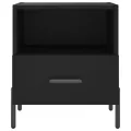 Tables de chevet 2 pcs noir 40x35x47,5 cm bois d’ingénierie